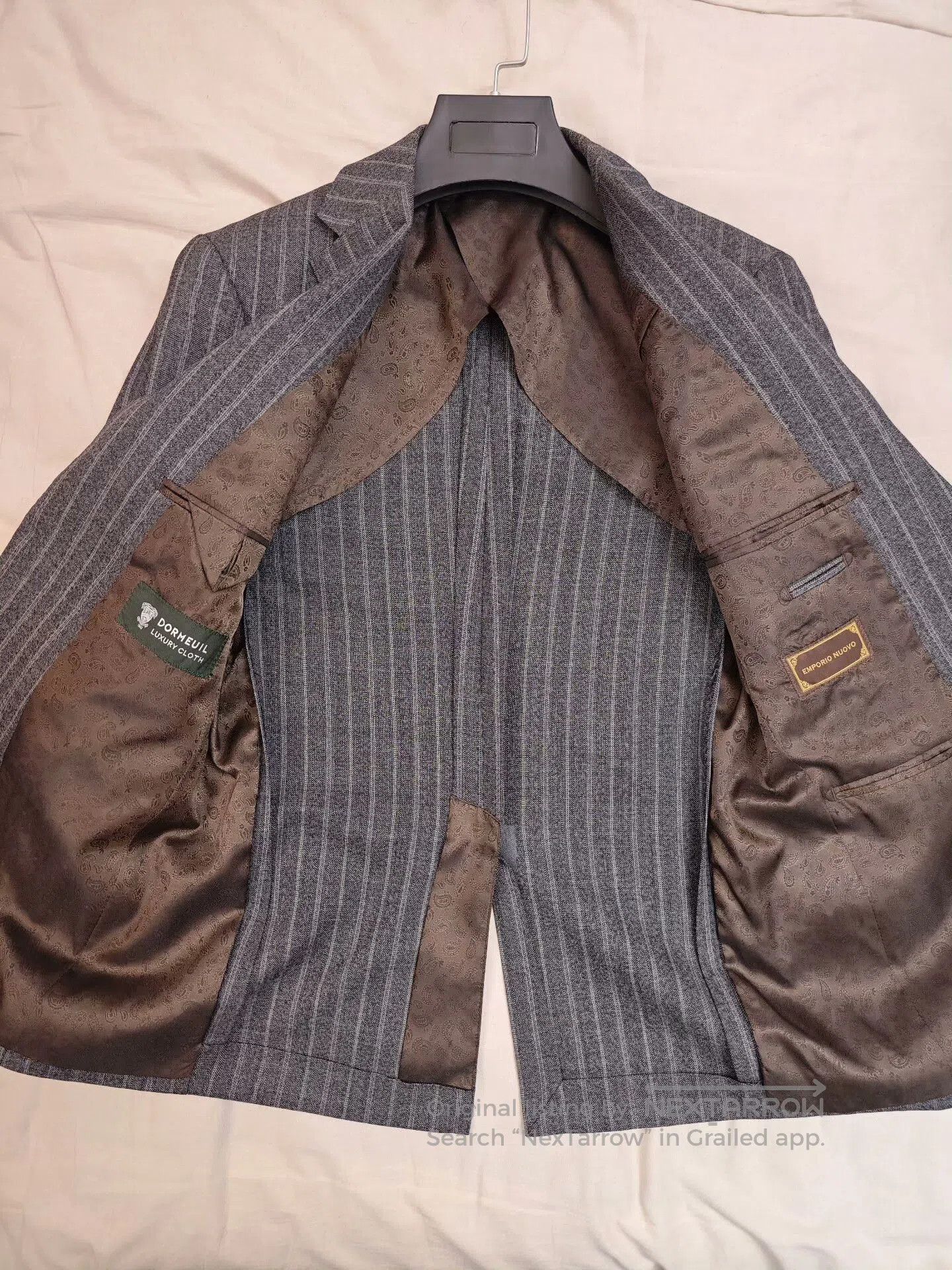 Japanese Brand Custom Dormeuil Wool Suit Jacket. Size US S / EU 44-46 / 1 - 6 Thumbnail