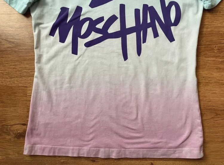 Moschino × Vintage Blue Pink Ombre Short Sleeve Moschino Tee Center Logo Size L Size L / US 10 / IT 46 - 3 Thumbnail