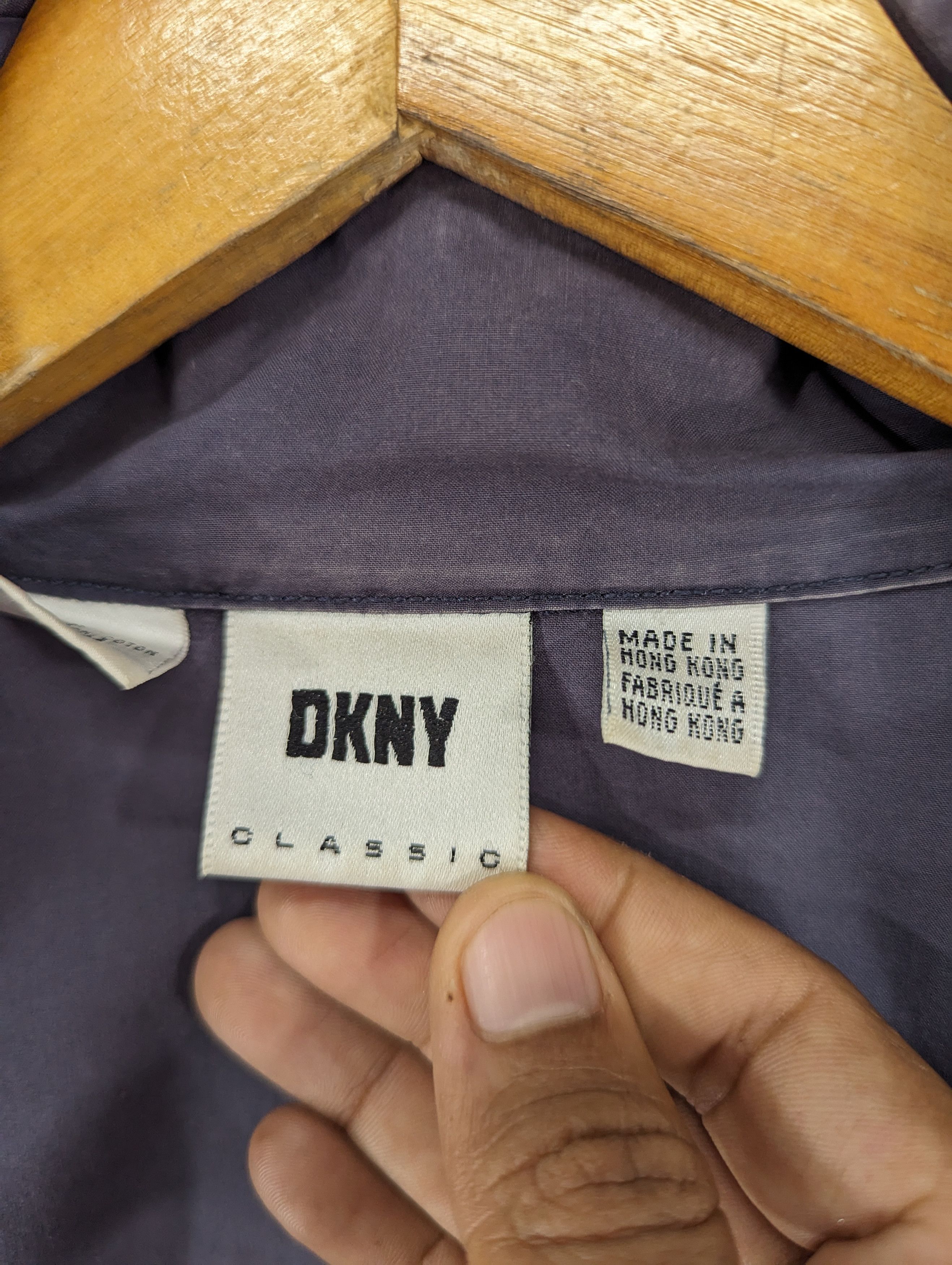 DKNY Vintage DKNY Classic Donna Karan Distressed Jacket Size US L / EU 52-54 / 3 - 17 Thumbnail