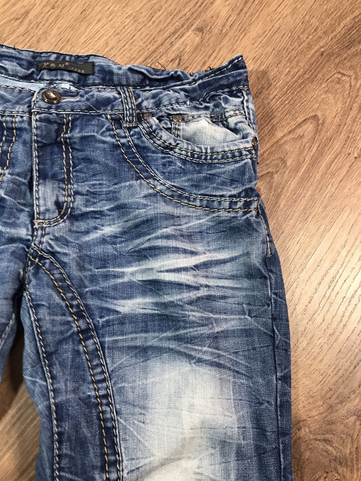 Japanese Brand Vintage Kosmo Lupo Distressed Denim Pants Size US 34 / EU 50 - 5 Thumbnail