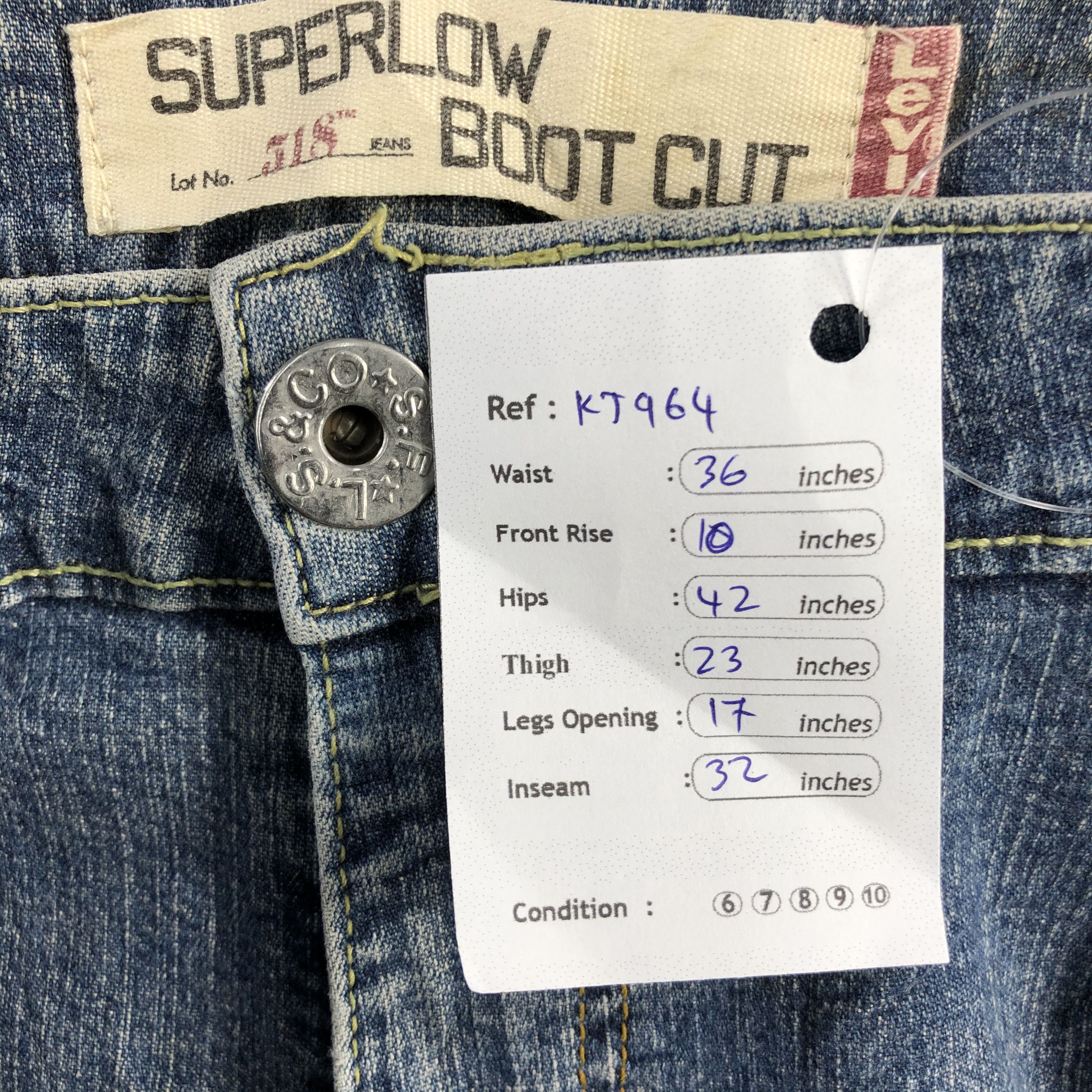 Levi's Vintage Levis 518 Jeans Flare Denim KJ964 Size US 36 / EU 52 - 14 Thumbnail