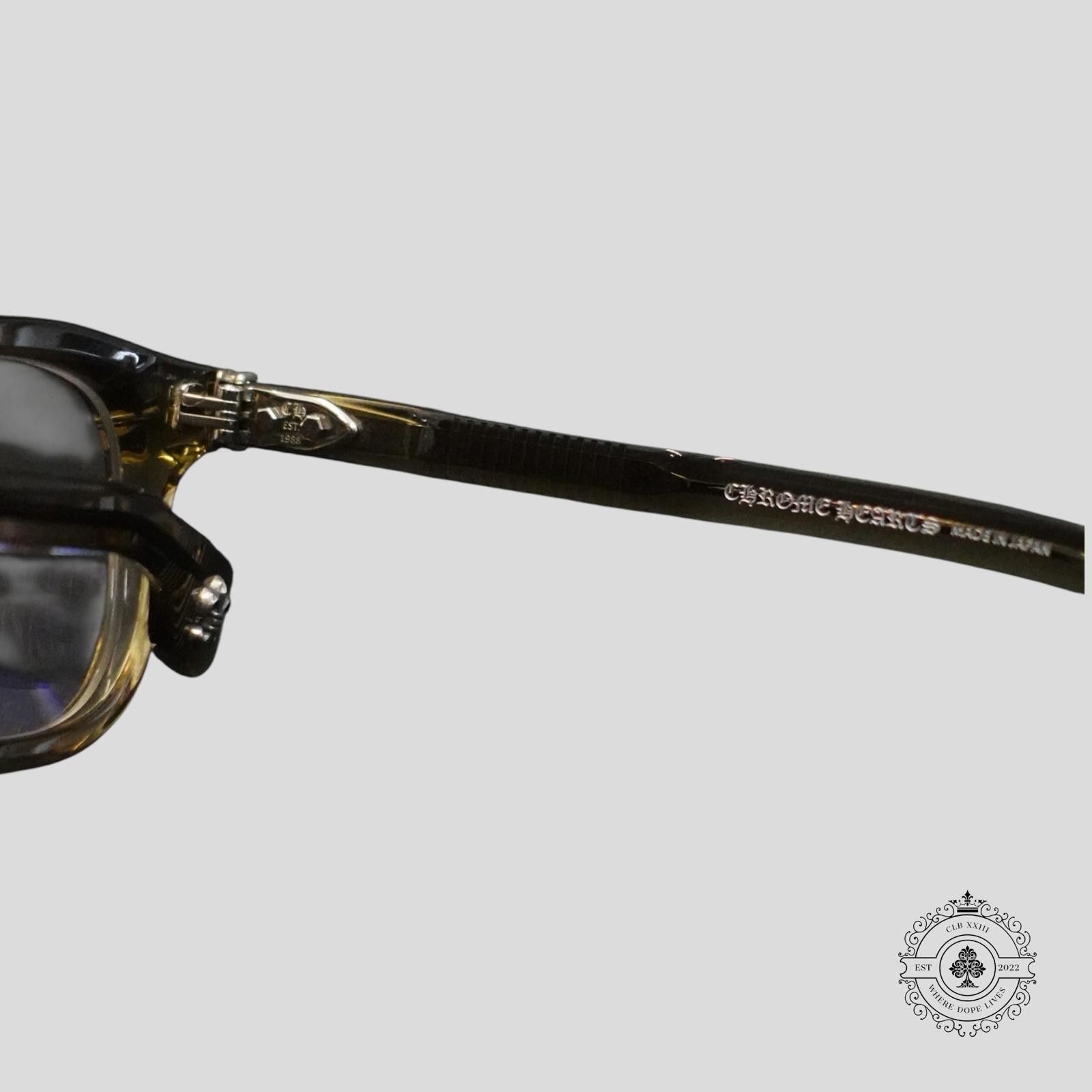 Chrome Hearts Chrome Hearts Chirp Chirp Glasses in Olive/Silver Size ONE SIZE - 5 Thumbnail