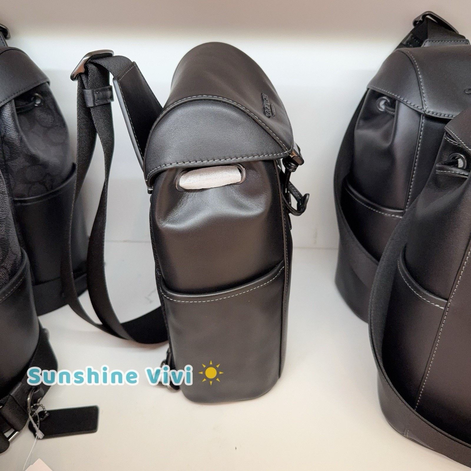 Coach NWT Coach Men's Body Bag Racer Pack Black CU111 Leather Size ONE SIZE - 3 Thumbnail