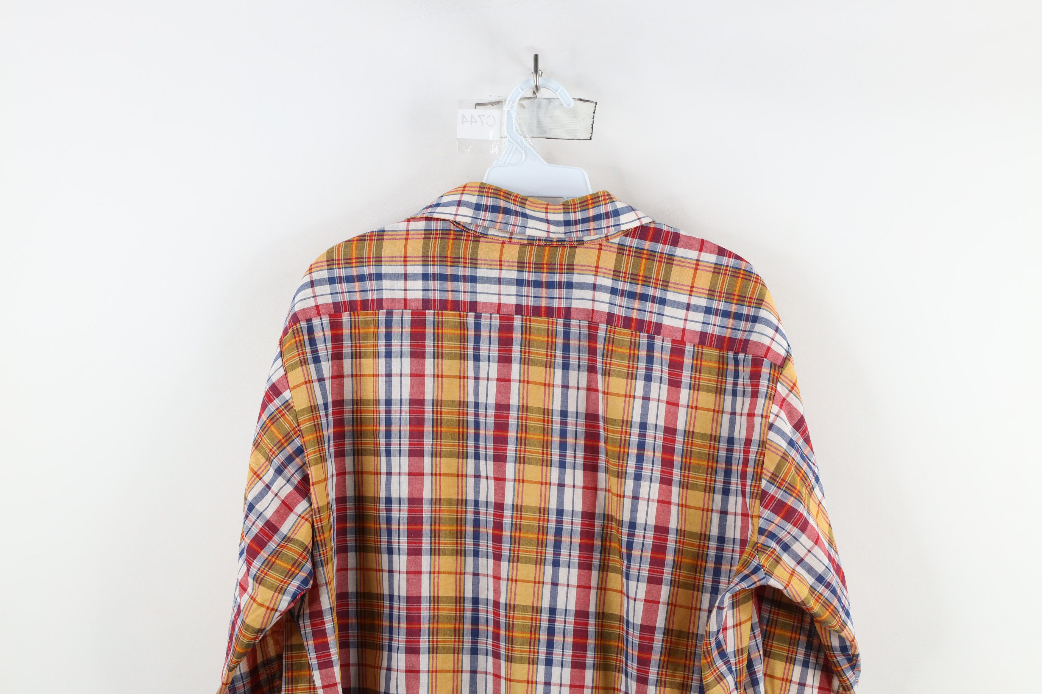 Vintage Vintage 70s Streetwear Cowboy Button Shirt Rainbow Plaid Size US L / EU 52-54 / 3 - 12 Thumbnail