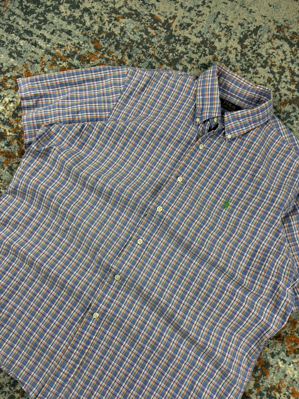 Polo Ralph Lauren × Vintage Vintage 90s Polo Ralph Lauren checked short sleeve shirt Size US L / EU 52-54 / 3 - 5 Thumbnail