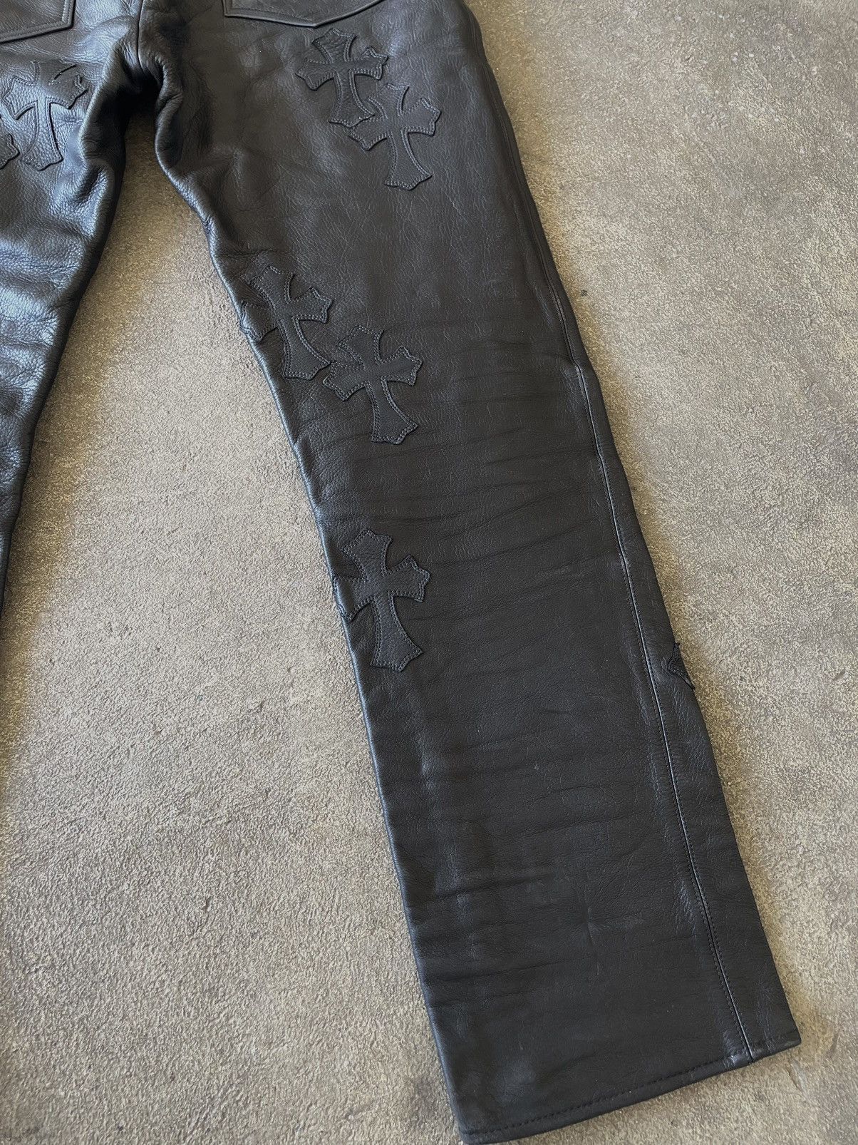 Chrome Hearts Chrome Hearts 1/1 23 Cross Patch Leather Pants Size US 32 / EU 48 - 10 Thumbnail