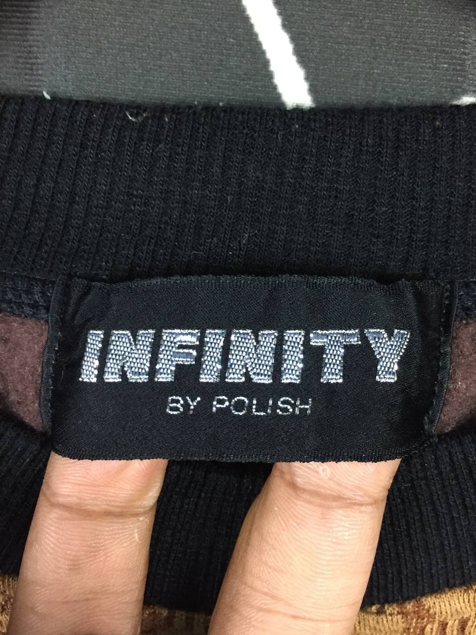 Japanese Brand Vtg Infinity By Polish Geometric Patchwork Sweater Size US L / EU 52-54 / 3 - 10 Thumbnail