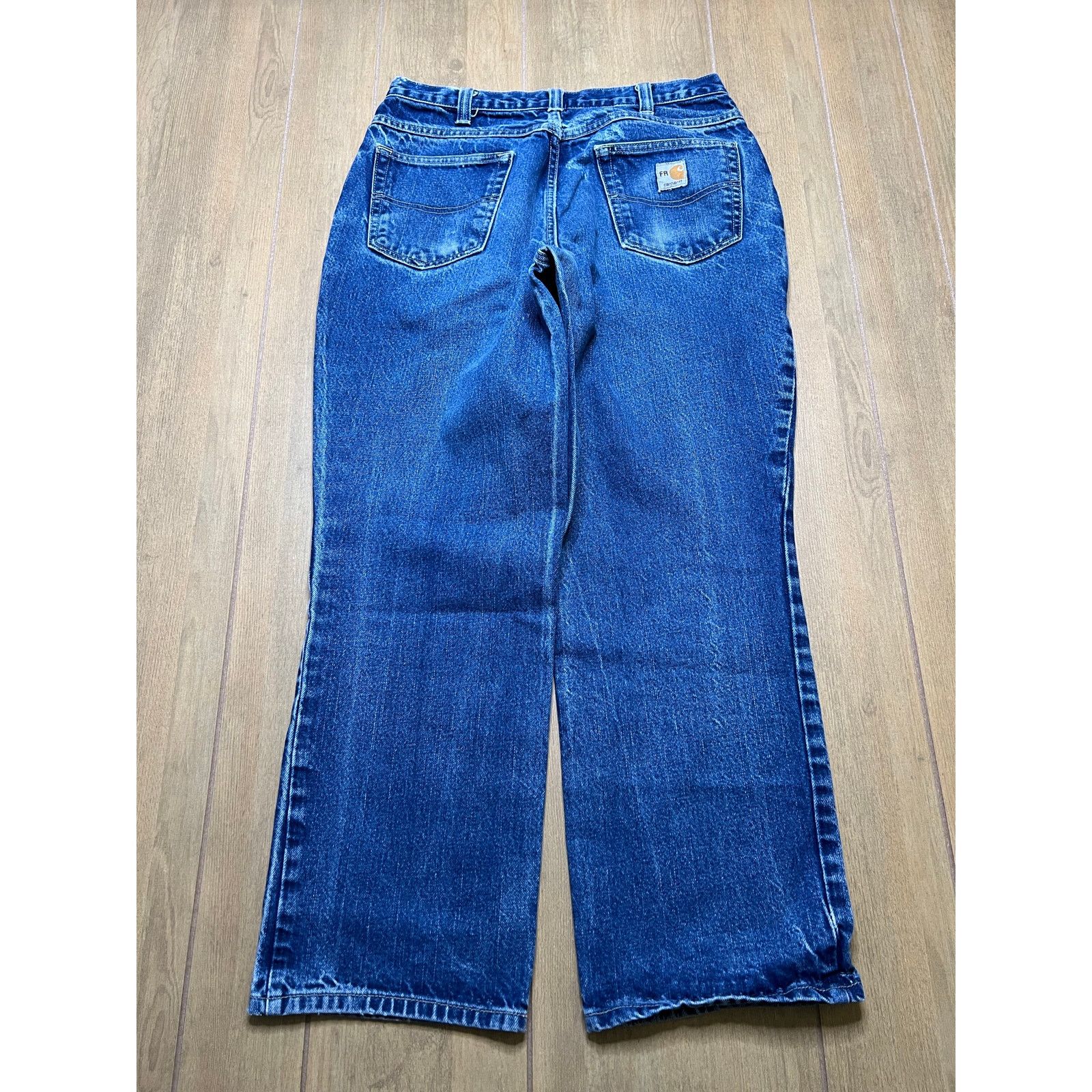 Carhartt Vintage Carhartt FR Jeans Mens 34x30 Blue Denim Utility Work Size US 34 / EU 50 - 3 Thumbnail