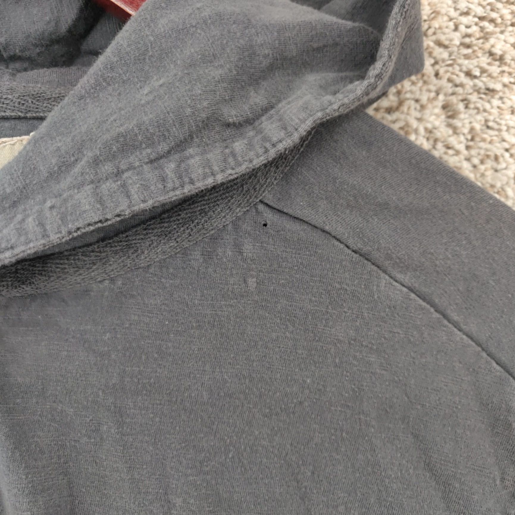 BKE BKE Hoodie Shirt Mens M Grey Athletic Fit Henley Long Sleeve Pocket Size US M / EU 48-50 / 2 - 6 Thumbnail