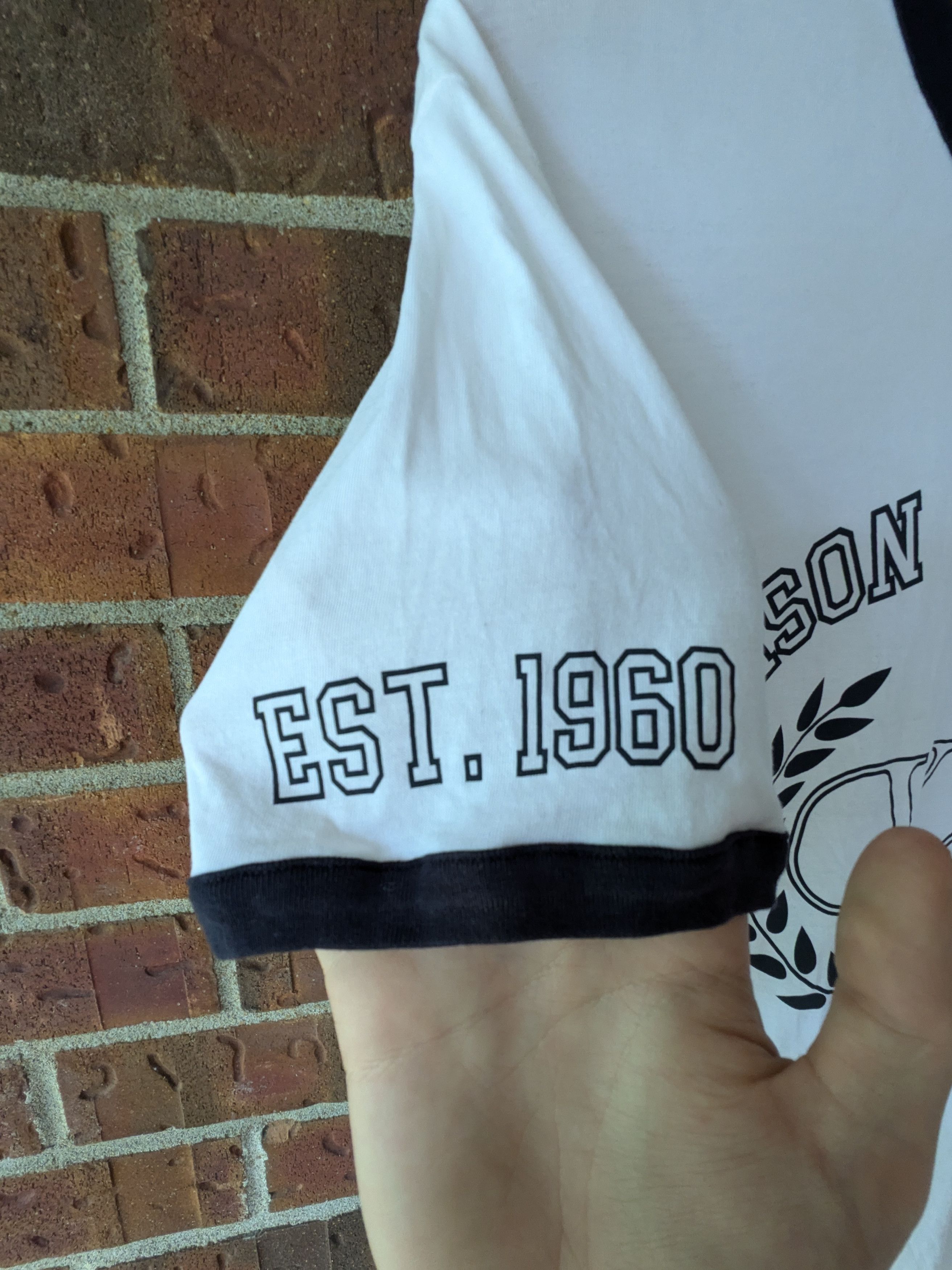 Valentino Valentino white and navy graphic ringer tee Size US M / EU 48-50 / 2 - 3 Thumbnail