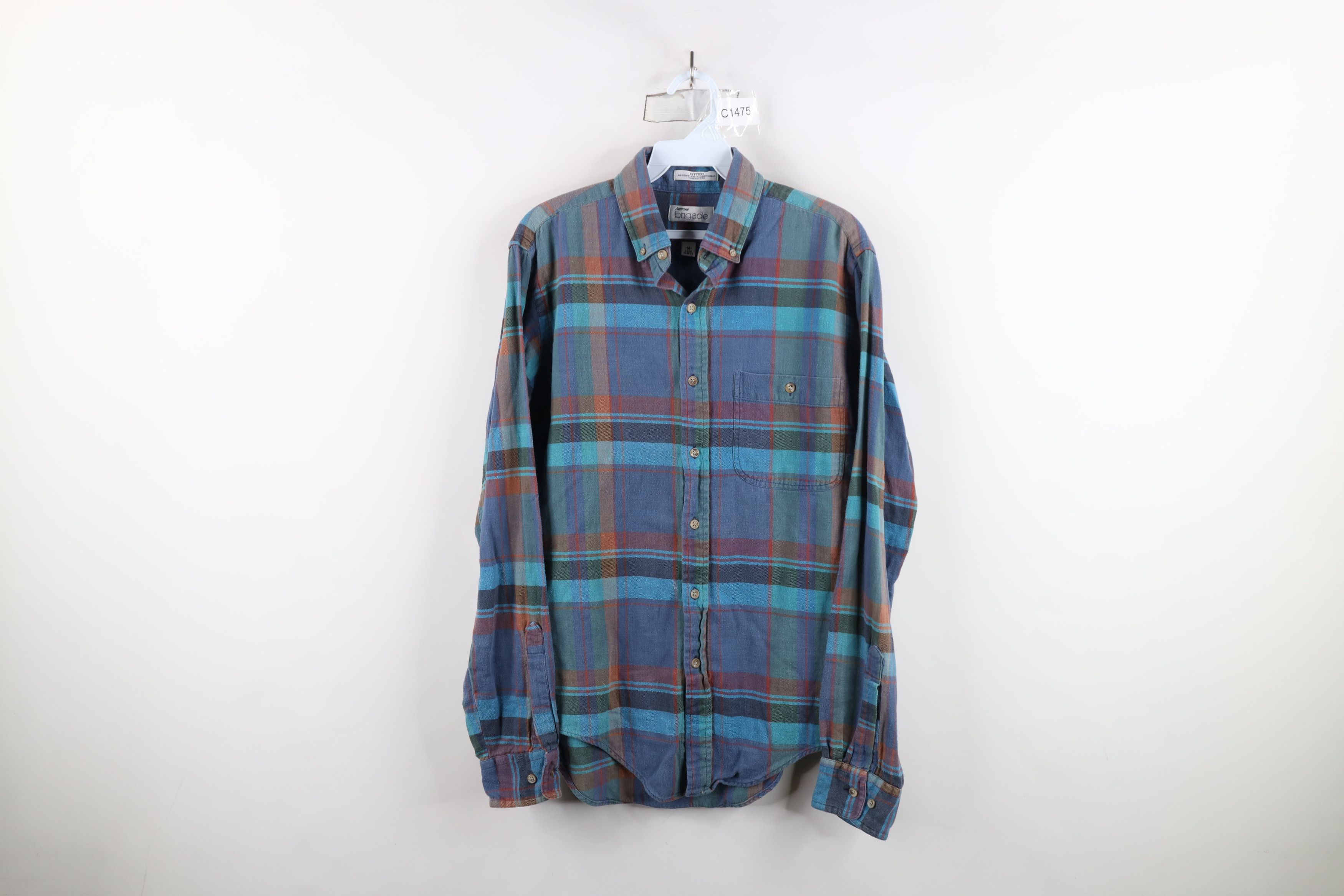 Vintage Vintage 90s Streetwear Rainbow Flannel Button Down Shirt Size US M / EU 48-50 / 2 - 1 Thumbnail