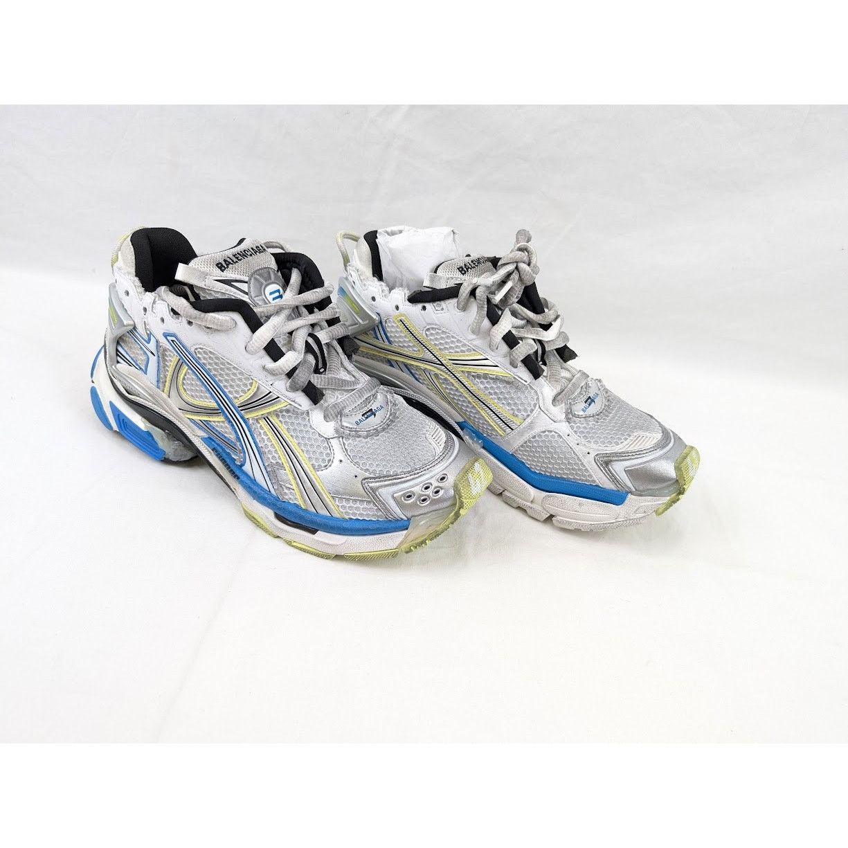 Balenciaga o1rshd1 Rubber Runner in White/Yellow/Blue Size US 9 / EU 42 - 13 Thumbnail