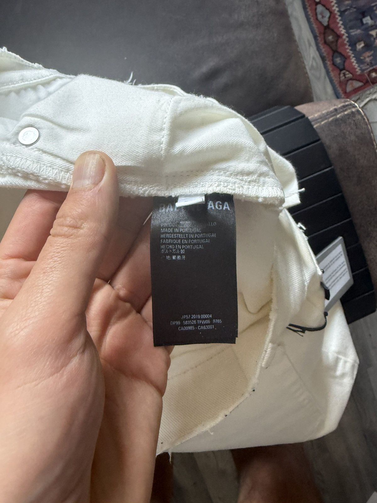 Balenciaga White Denim Jeans with Raw Hem Detail Size US 34 / EU 50 - 17 Thumbnail