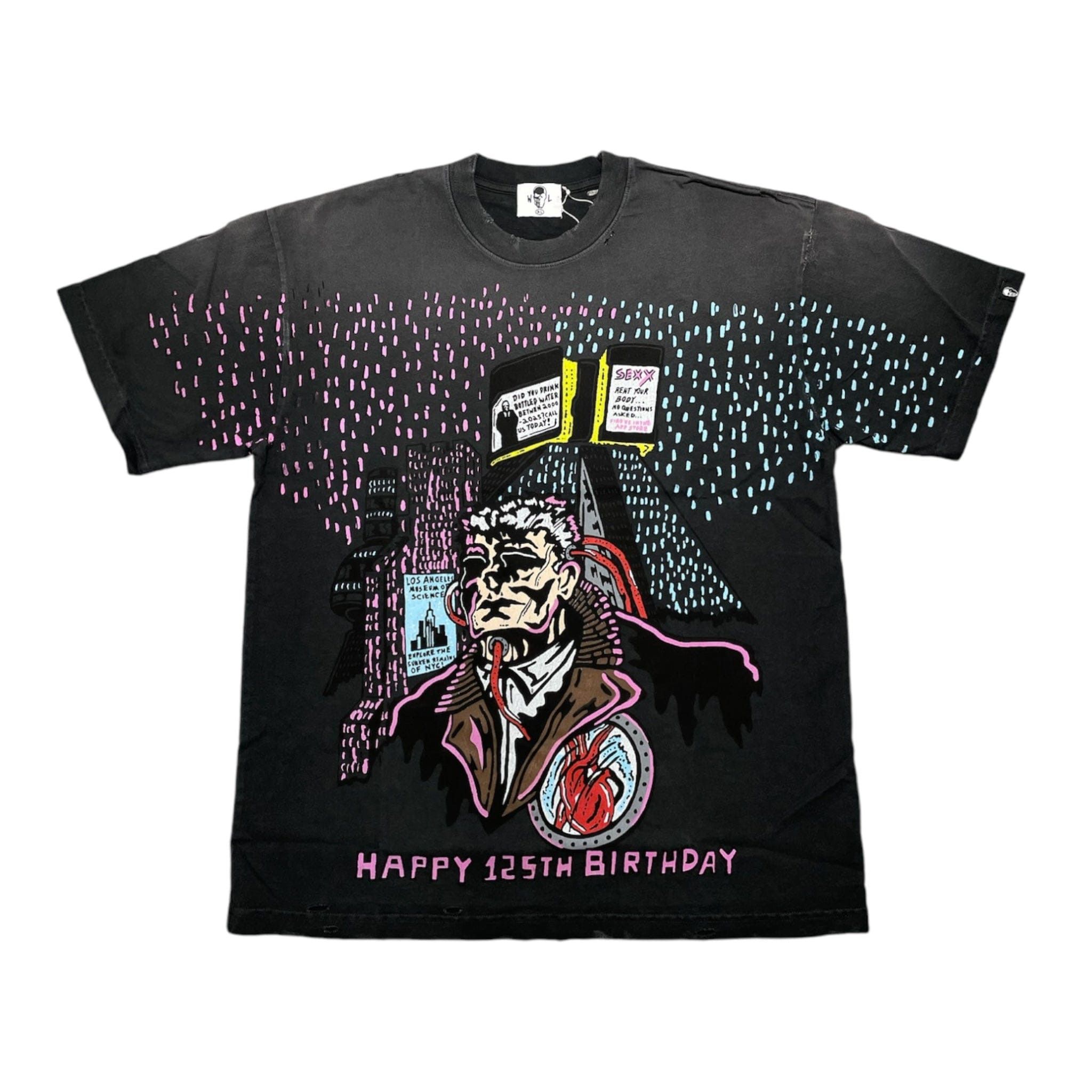 Happy 125th Birthday Short Sleeve Tee Shirt Black