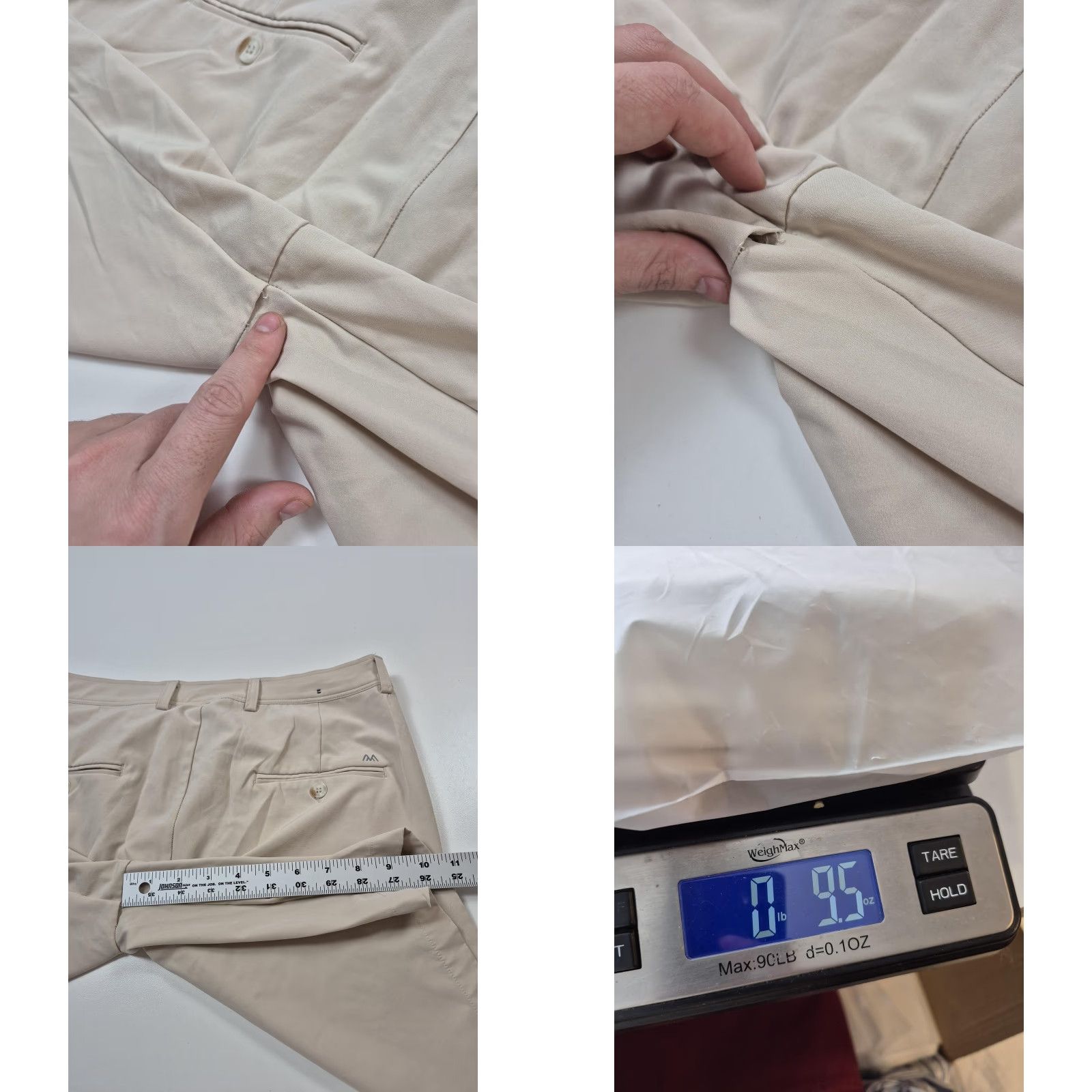Mizzen+Main Mizzen+Main Harbour Shorts Mens 34 Beige Chino 10" Inseam Regular Waist 34 Casual Pockets MM Logo Menswear Size US 34 / EU 50 - 9 Thumbnail