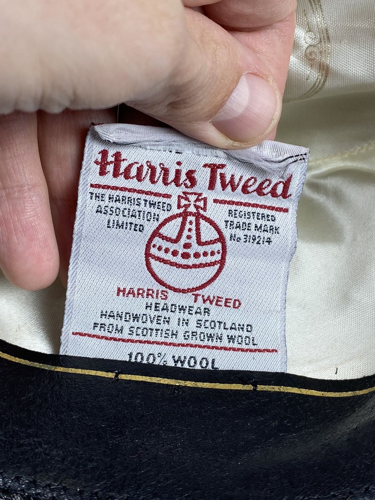Harris Tweed × Stetson Stetson Harris Tweed Hat Wool Genuine Leather size 58 7 1/4 Size ONE SIZE - 9 Thumbnail