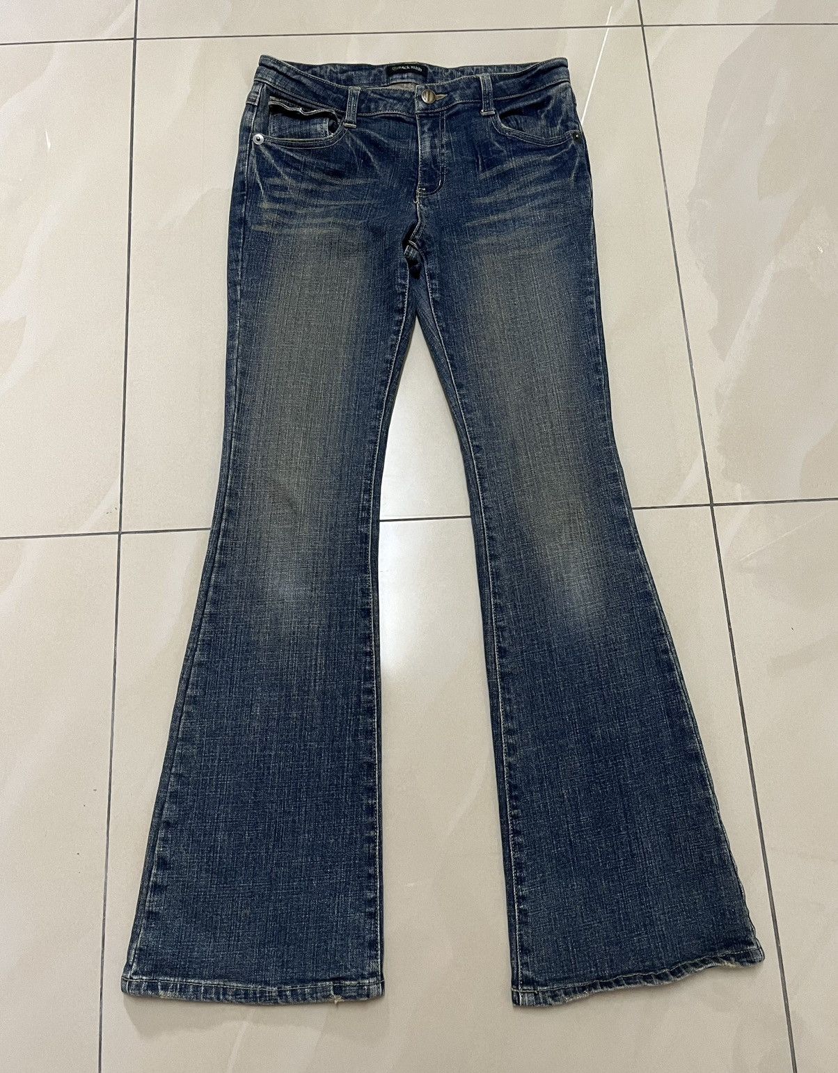 If Six Was Nine × Jean × Tornado Mart Flare jeans back rush distressed mud rusty low rise Size US 28 / EU 44 - 1 Thumbnail