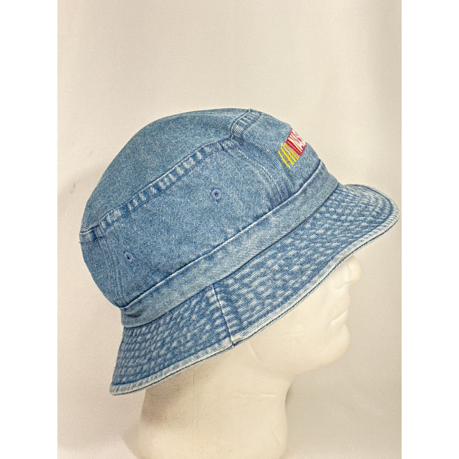 Other Vintage NASCAR Denim Bucket Hat Embroidered Logo Streetwear Size ONE SIZE - 5 Thumbnail