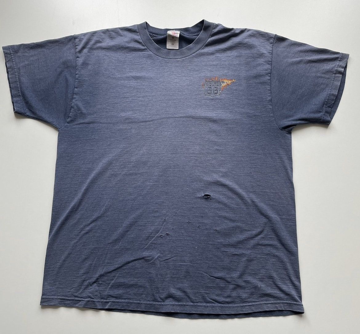 Vintage Vintage 90s Route 66 American art Graphic Faded T shirt Rare Size US XL / EU 56 / 4 - 3 Thumbnail