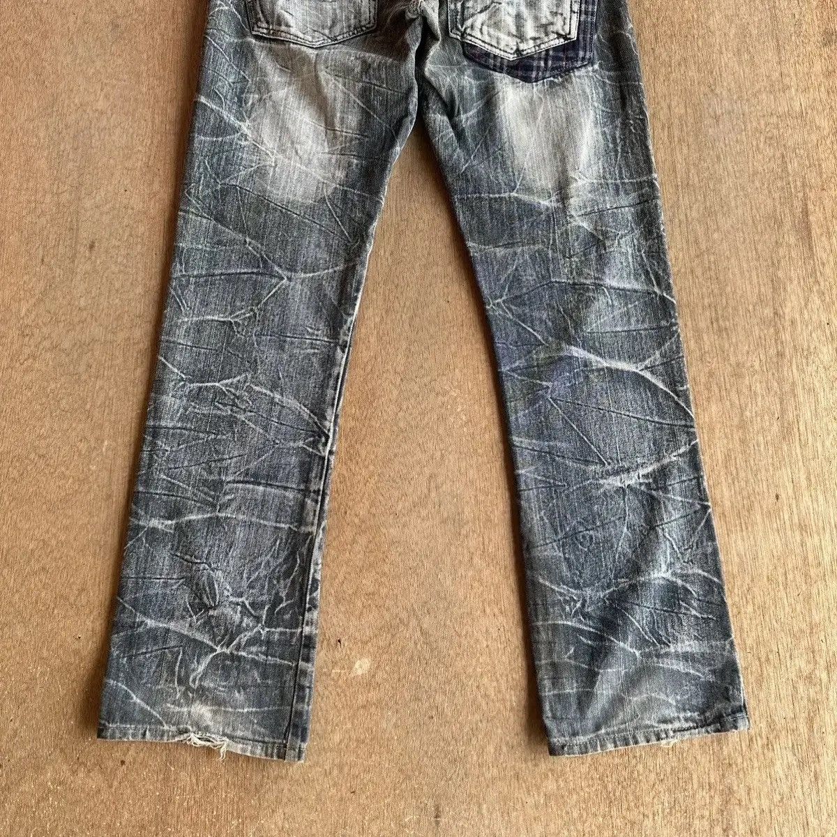 Seditionaries SICKS🔥MILD LIFE “SKULL BONES” Jeans Japan Plaid Denim Pants Size US 32 / EU 48 - 14 Thumbnail