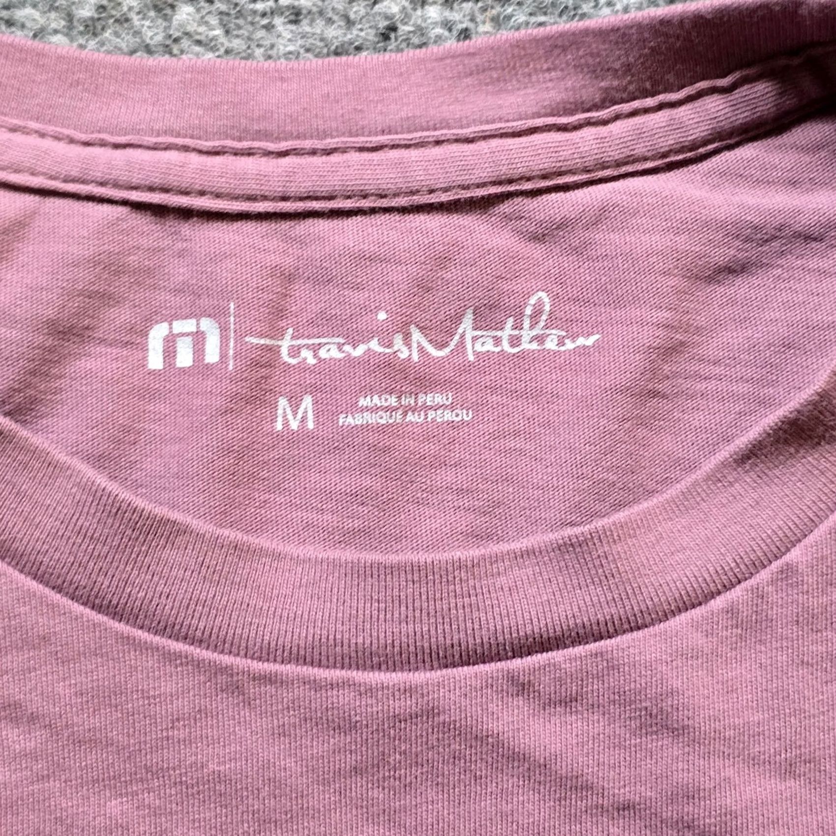 TravisMathew Travis Mathew Top Womens Medium Purple Short Sleeve Logo Crew Neck Casual Basic Shirt Size M / US 6-8 / IT 42-44 - 4 Thumbnail