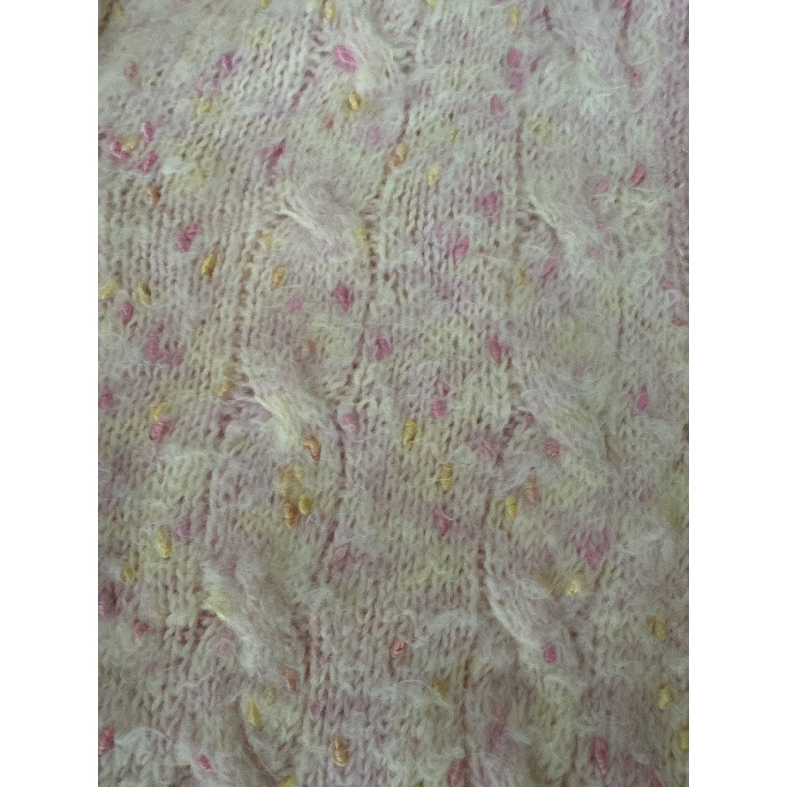 Vintage American vtg hand knit Mohair cardigan pink size medium Size M / US 6-8 / IT 42-44 - 12 Thumbnail