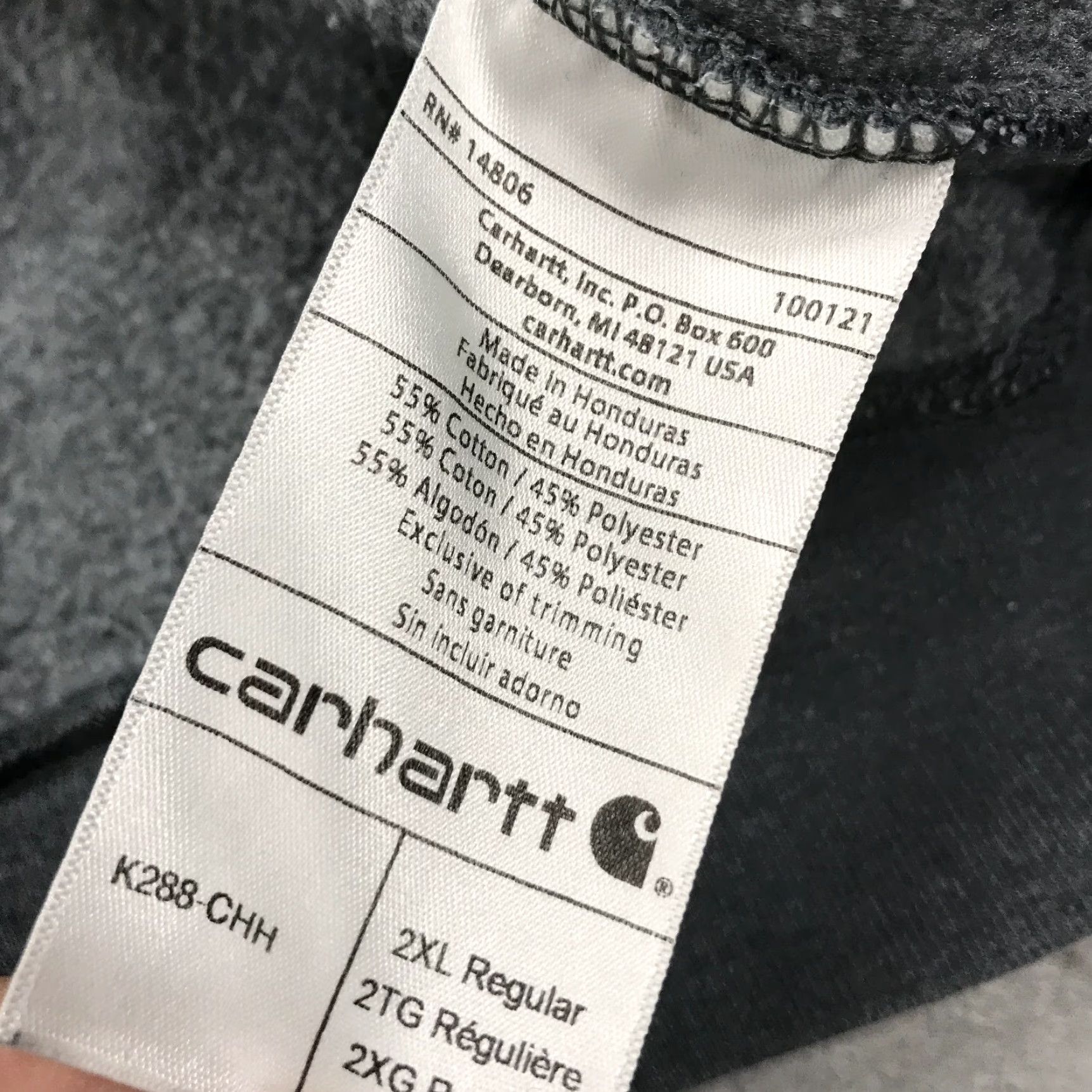 Carhartt Carhartt Hoodie Mens 2XL Gray Logo K288 Sweatshirt Hooded Pullover Workwear Size US XXL / EU 58 / 5 - 6 Thumbnail