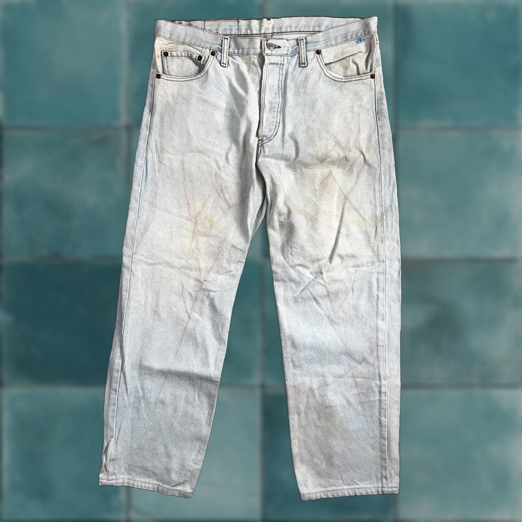 Levi's Levi's 501 Vintage 90s Europe Straight Leg Jeans Light Wash 38x36 Men Blue Denim Cotton Regular Jeans 501 Series 90s Mens Size US 38 / EU 54 - 1 Thumbnail