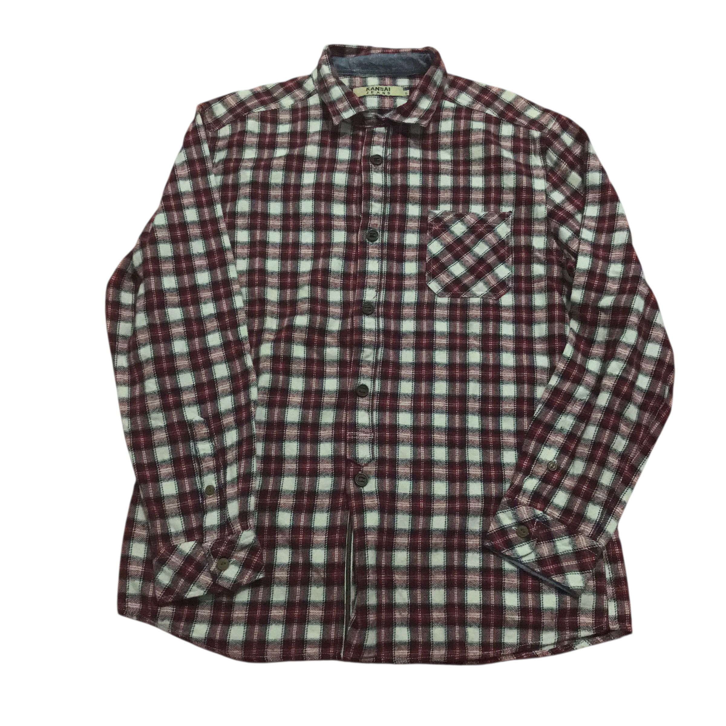 Japanese Brand Vintage Kansai jeans kansai yamamoto flannel shirt Size US L / EU 52-54 / 3 - 1 Thumbnail