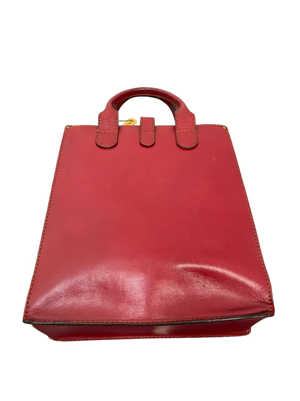 Leather Full Leather Thick Sunface Tote Bag 1🟩0 Size ONE SIZE - 10 Thumbnail