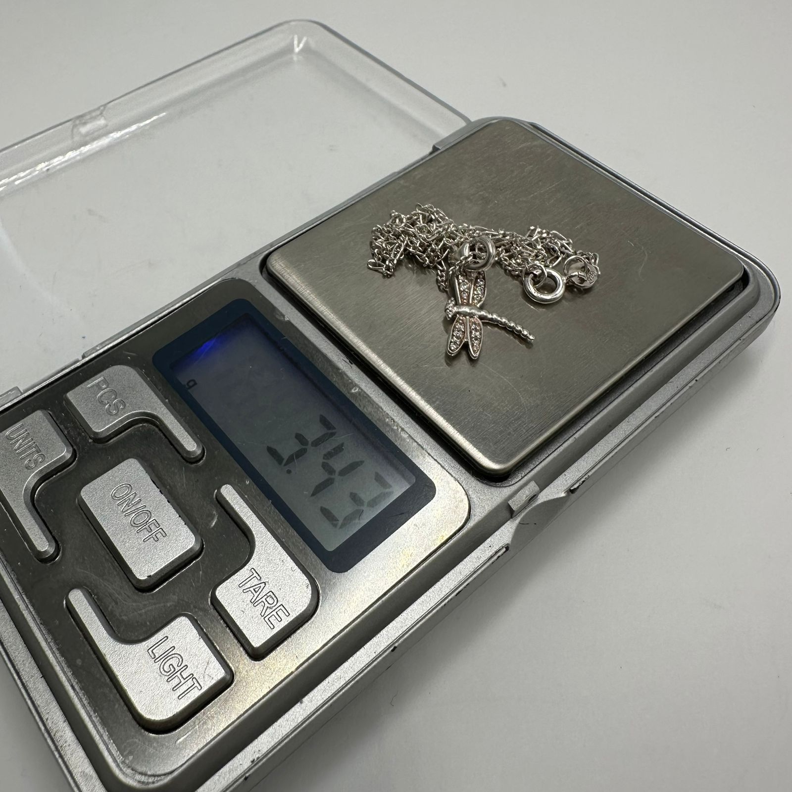 Sterling Silver Vintage 925 Sterling Silver Necklace Dragonfly Pendant Size ONE SIZE - 7 Thumbnail