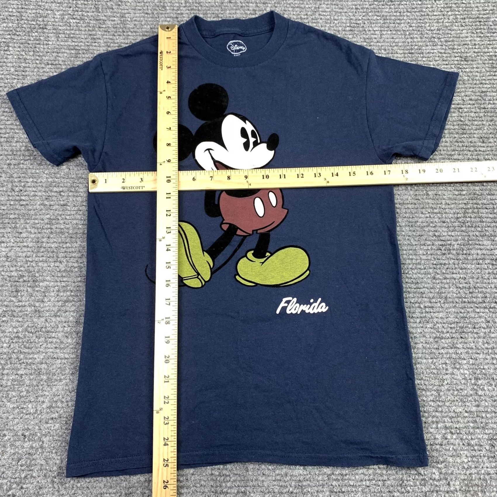 Disney Disney T-Shirt Mickey Mouse Graphic Florida Disney World Velvet Fabric Small Navy Blue Florida Disney World Velvet Graphic Tee Mens Shirt Size US S / EU 44-46 / 1 - 4 Thumbnail
