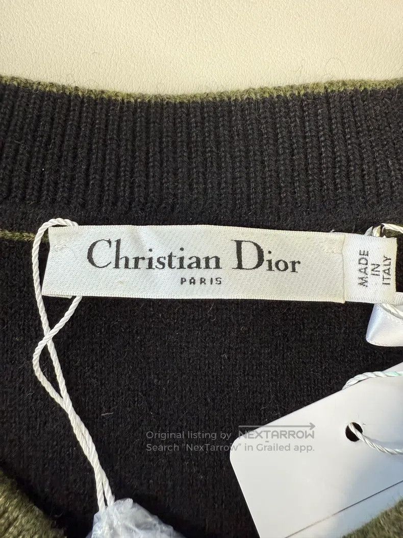 Dior Dior Olive green digital 8logo cashmere sweater Size XS / US 0-2 / IT 36-38 - 3 Thumbnail