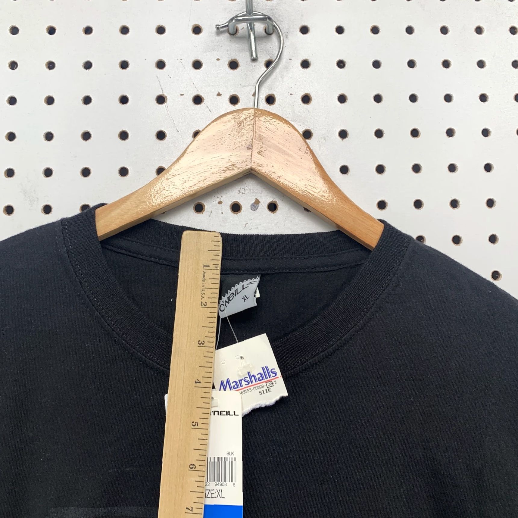 O'Neill VINTAGE O’Neill Shirt Men Black XL Short Sleeve Crew Neck Knit Cotton Logo Surf Skater NWT 90s Mens Size US XL / EU 56 / 4 - 5 Thumbnail