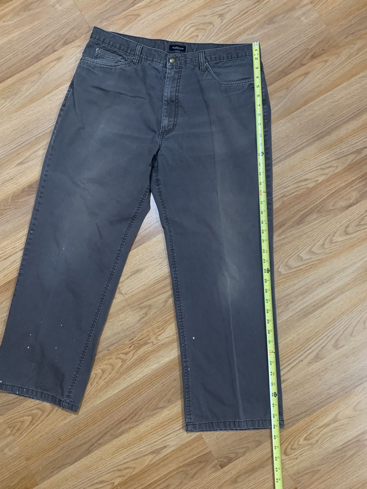 Van Heusen × Vintage 36x29- Van Heusen 5-Pocket Faded Baggy Jean Pants (Grey) Size US 36 / EU 52 - 13 Thumbnail