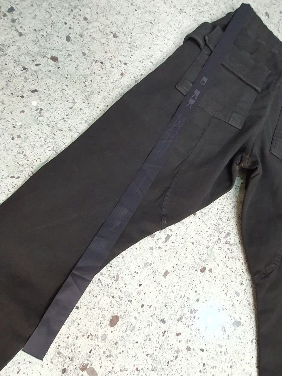 Rick Owens Rick Owens Waxed Creatch Cargo Drawstring Pants Size US 32 / EU 48 - 2 Thumbnail