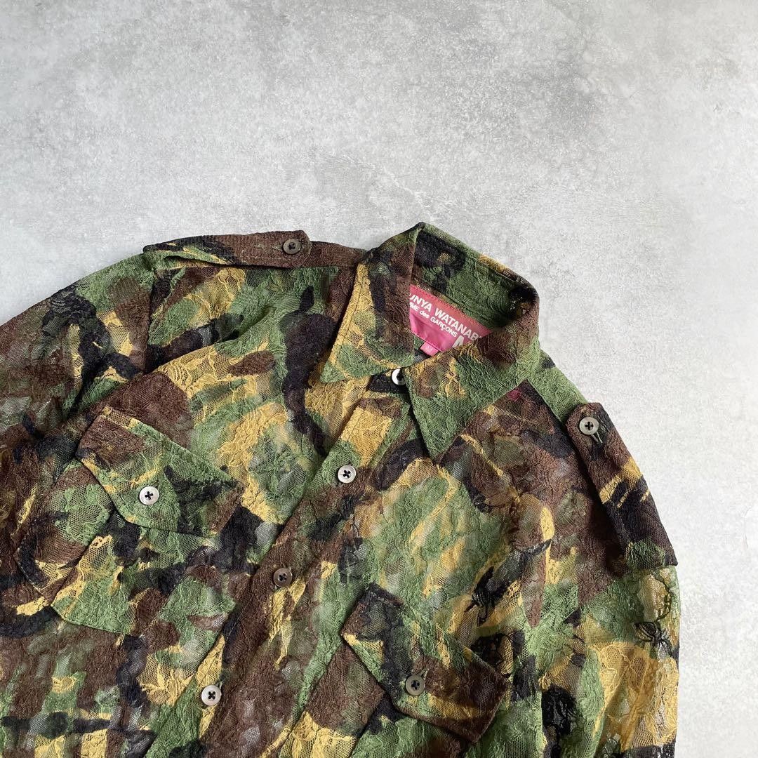 Junya Watanabe AD2003 Archive Mesh Camouflage Shirt Size US S / EU 44-46 / 1 - 3 Thumbnail