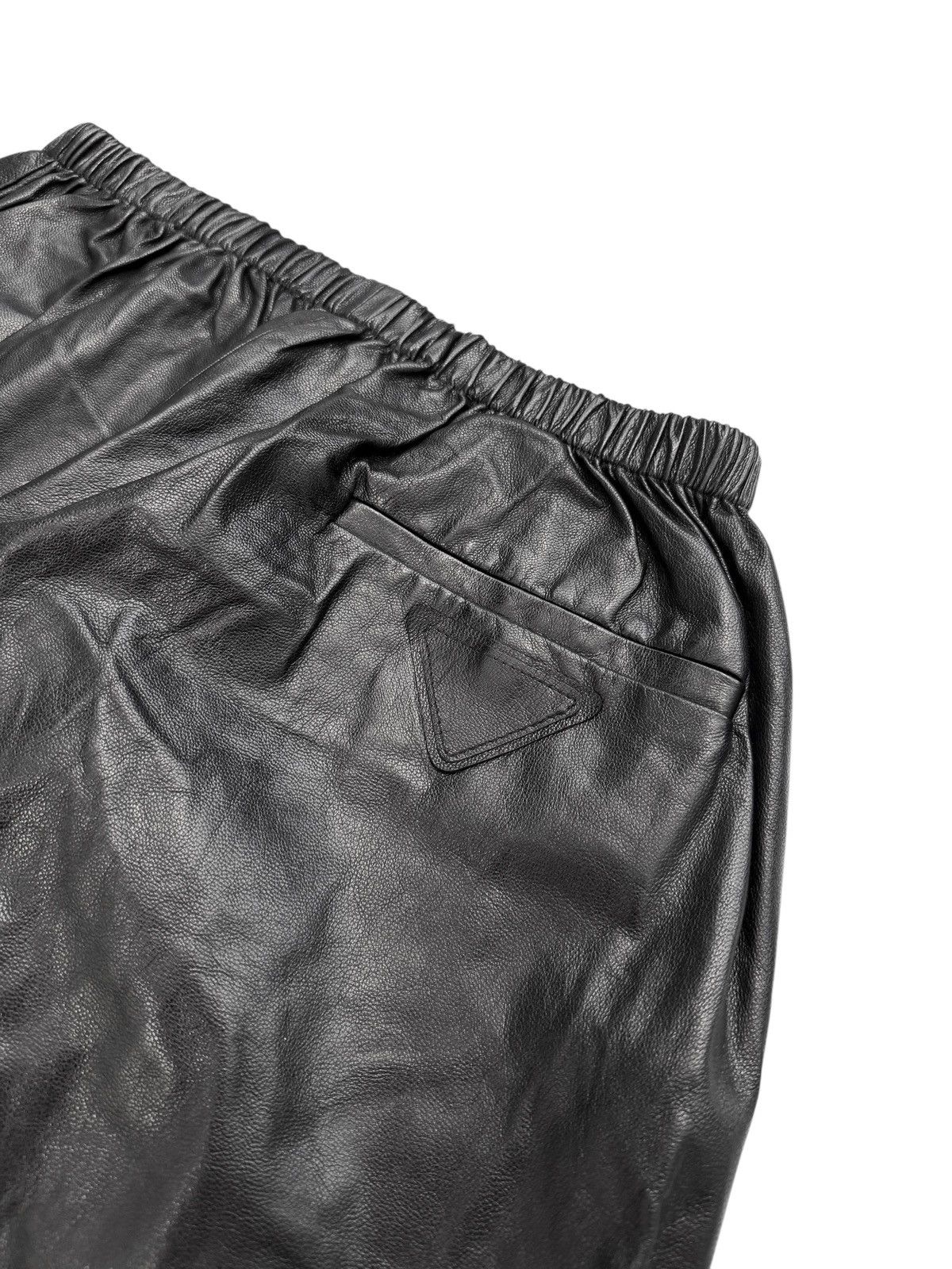 Prada $6000 2022 Triangle Patch Goat Leather Baggy Pants Size US 30 / EU 46 - 9 Thumbnail