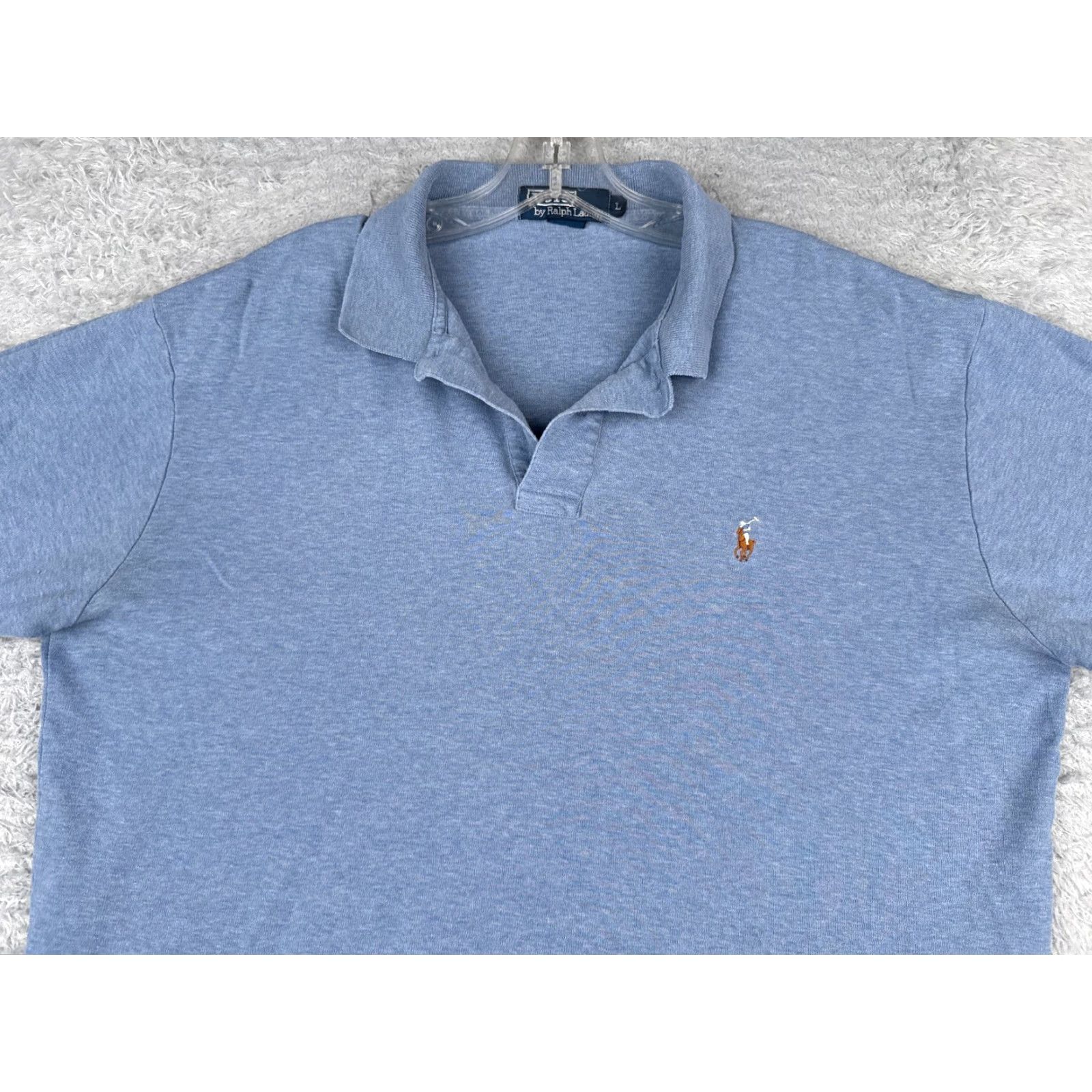Ralph Lauren VINTAGE Ralph Lauren Polo Shirt Men L Blue 100% Cotton Jersey Wear, Casual, Travel, Workwear, Golf, Outdoors, Driving, Walking Mens Size US L / EU 52-54 / 3 - 4 Thumbnail