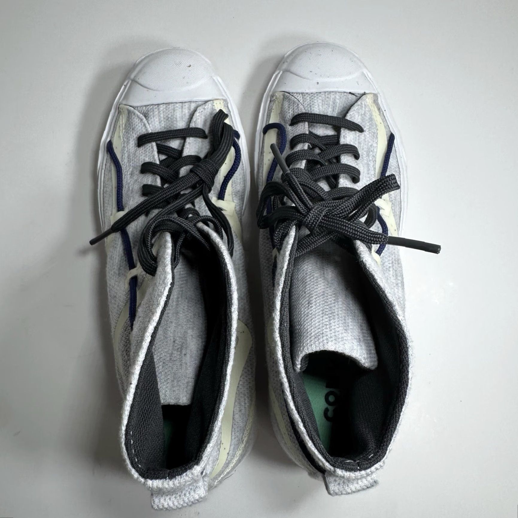Converse Converse Jack Purrell Jack Purcell Mid Rally Renew Mens Sz 7 White Storm Wind Grey 170947C Size ONE SIZE - 7 Thumbnail