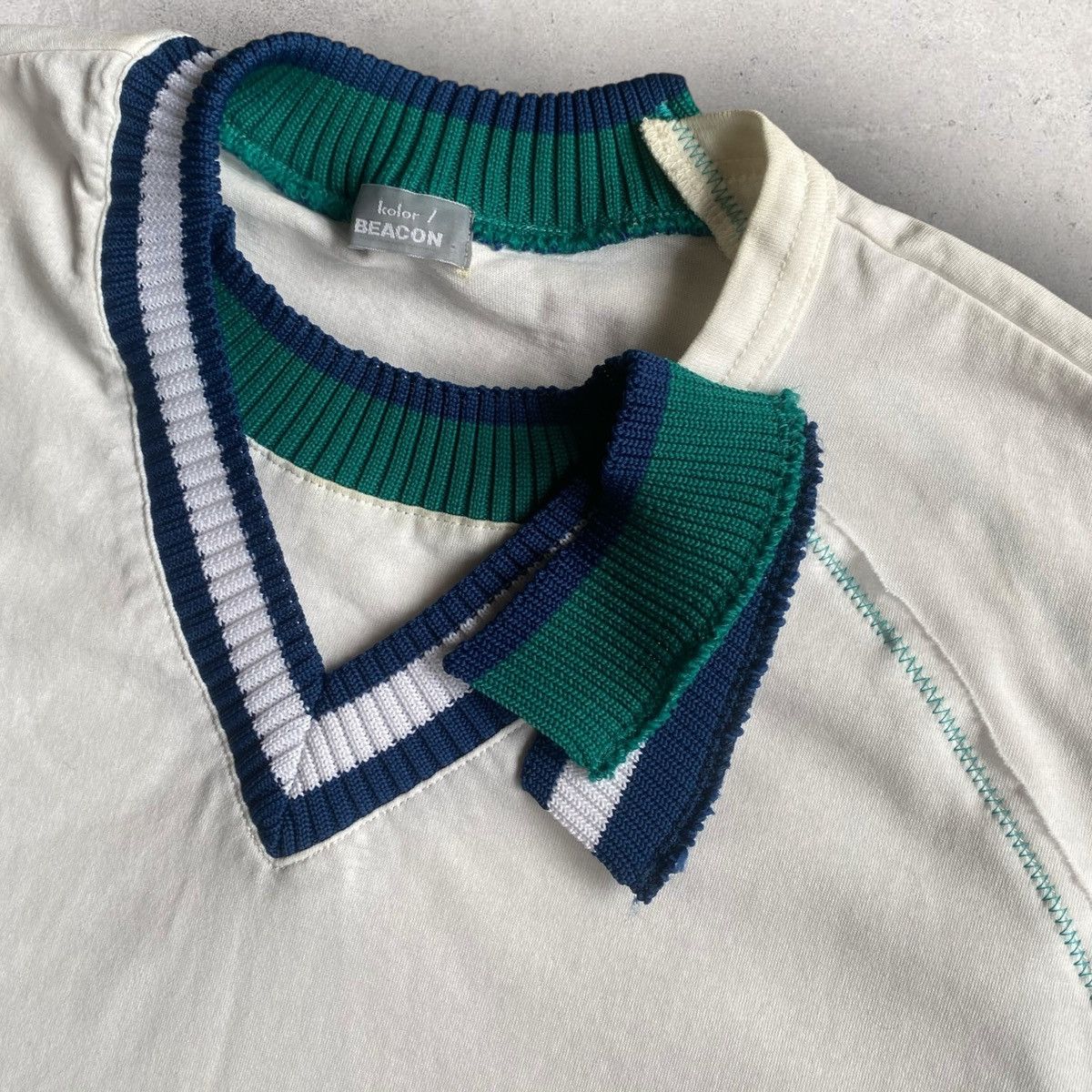 Kolor SS23 Knit Collar Oversized T Shirt Size US S / EU 44-46 / 1 - 1 Thumbnail