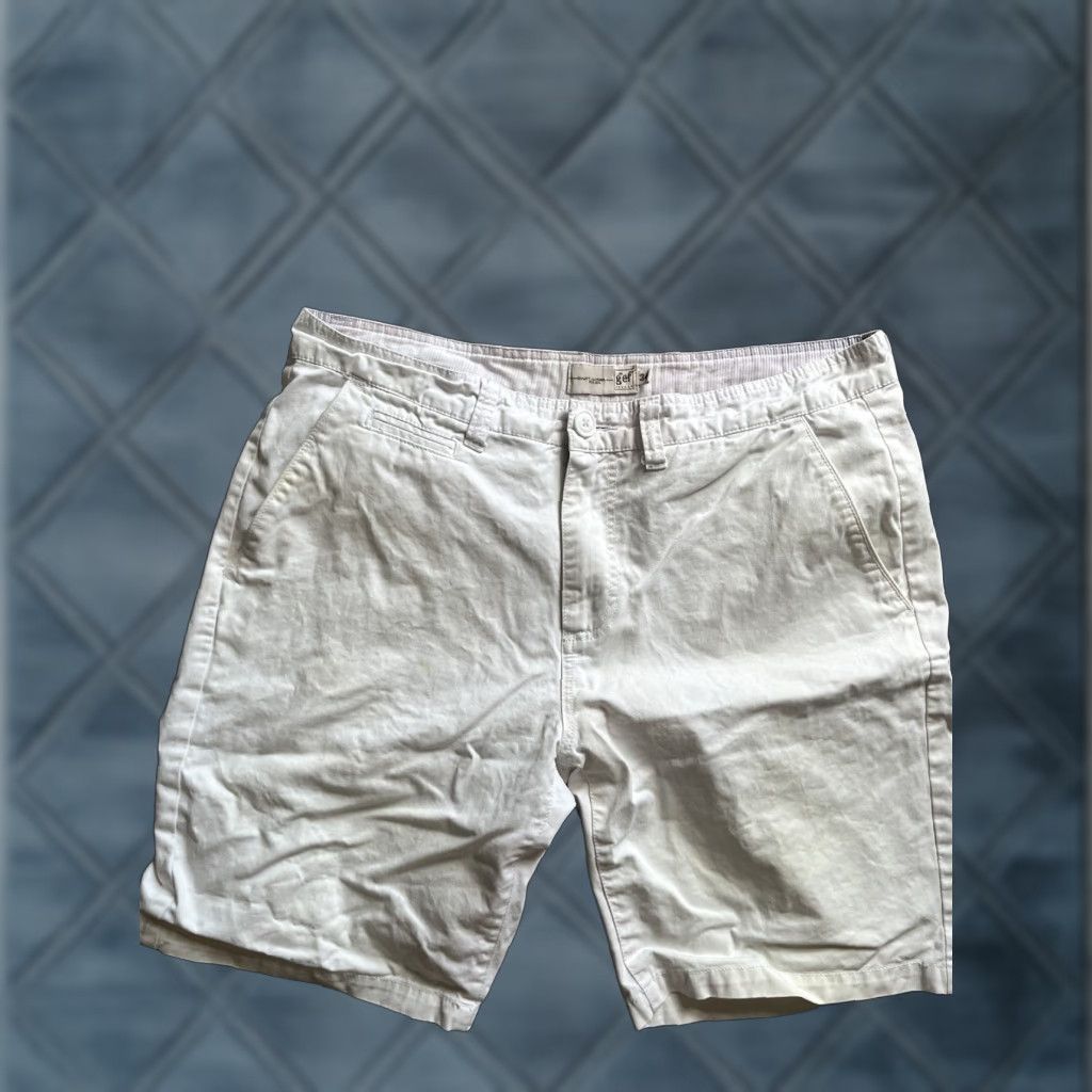 Vintage Gef France Men Shorts 34 Ivory Flat Front Swim Bottom American Vintage Size US 34 / EU 50 - 1 Thumbnail