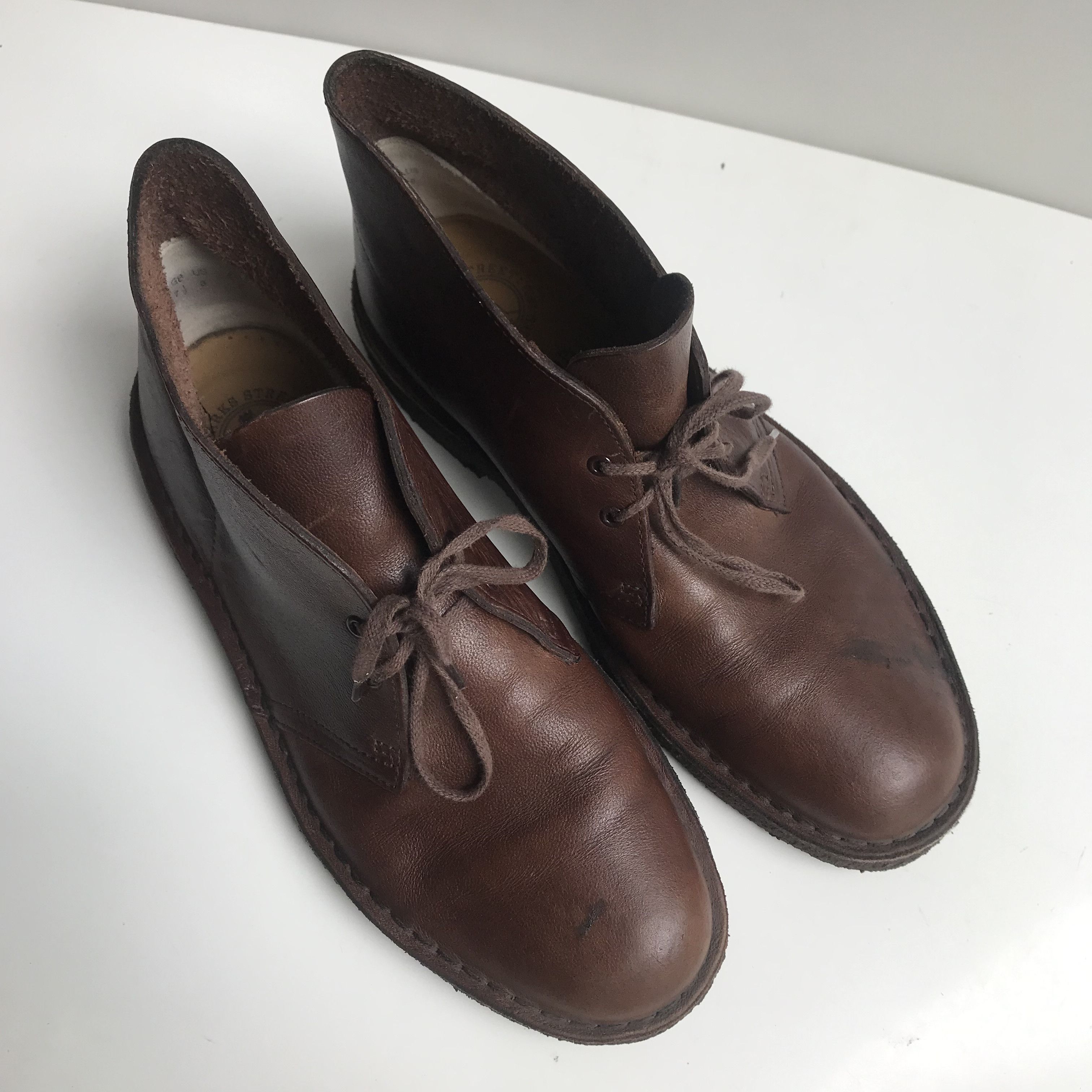 Clarks Vintage Clarks Dessert Boots Leather Brown Crazy Horse Size US 8.5 / EU 41-42 - 6 Thumbnail