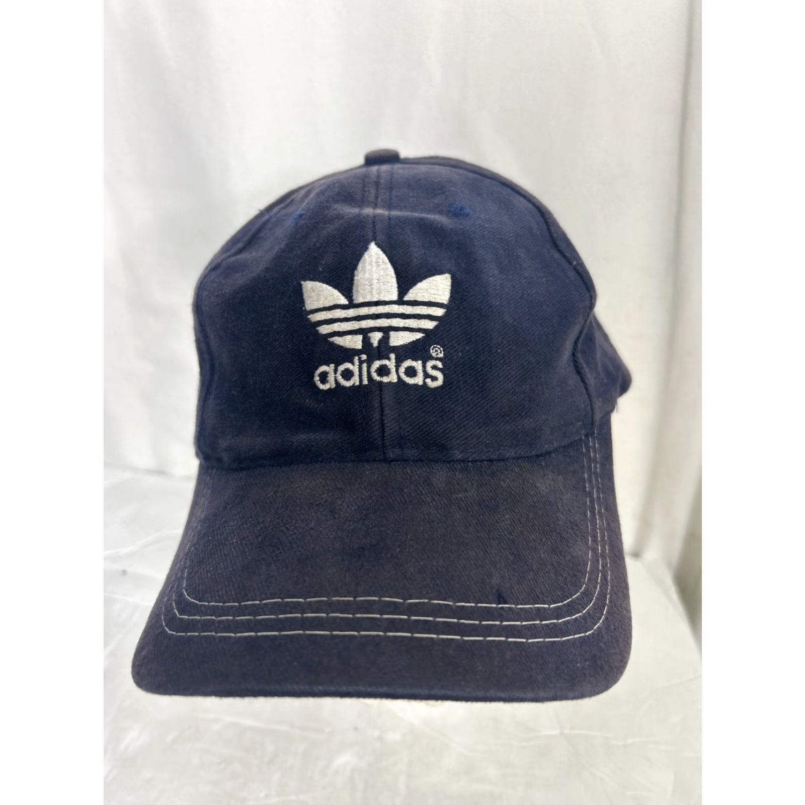 Adidas Adidas Baseball Hat Mens Adjustable Blue Cotton Strap Back Cap Size ONE SIZE - 3 Thumbnail