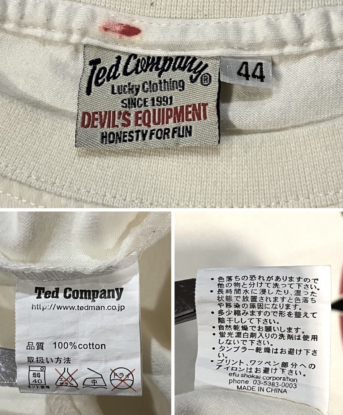 Japanese Brand TED COMPANY TED MAN LUCKY RED DEVIL RACING LONGSLEEVE TSHIRT Size US L / EU 52-54 / 3 - 5 Thumbnail