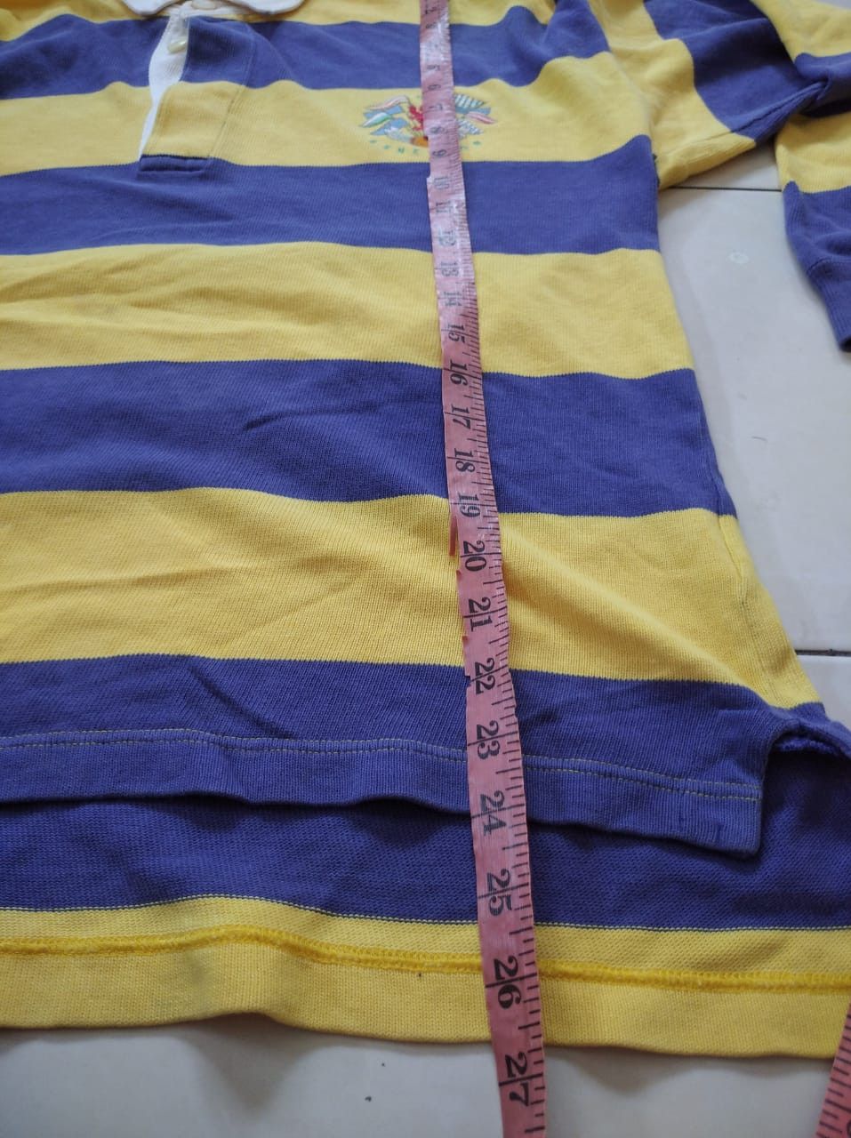 Benetton Vintage benetton rugby stripes polo shirt Size US L / EU 52-54 / 3 - 6 Thumbnail