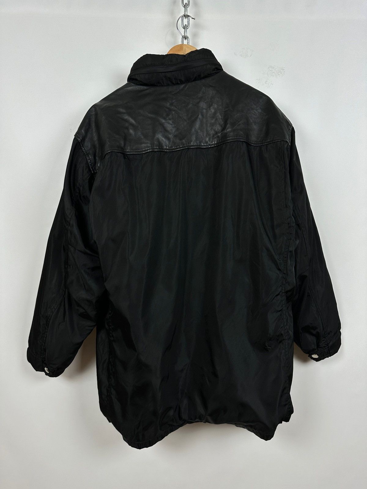 Prada Vintage Prada Nylon / Leather Jacket Coat + Lining Size US XL / EU 56 / 4 - 2 Thumbnail