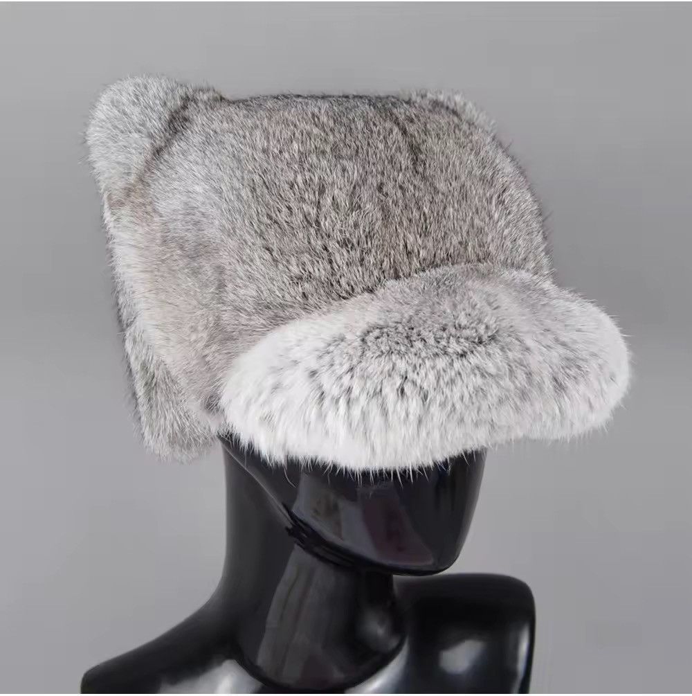 Japanese Brand Aesthetic Rabbit Fur Hat Unisex Size ONE SIZE - 1 Thumbnail