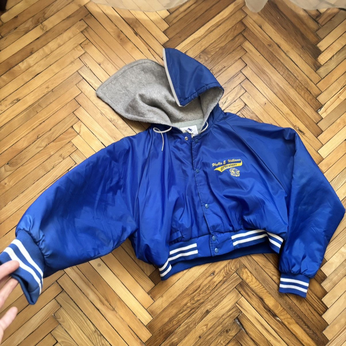 Vintage Y2K Avant-Garde Crop Bomber American College Jacket
