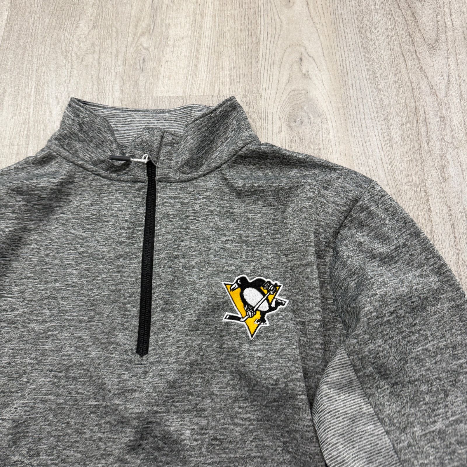 NHL NHL Pittsburgh Penguins 1/4 Zip Pullover Men's Small Gray Size US S / EU 44-46 / 1 - 3 Thumbnail
